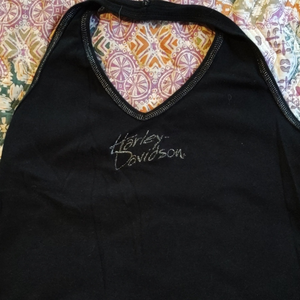 Black Harley Davidson halter top